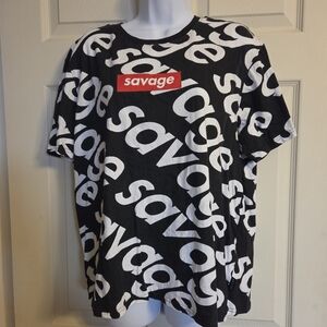 Brooklyn Cloth Monochrome T-Shirt with Red Accent Large